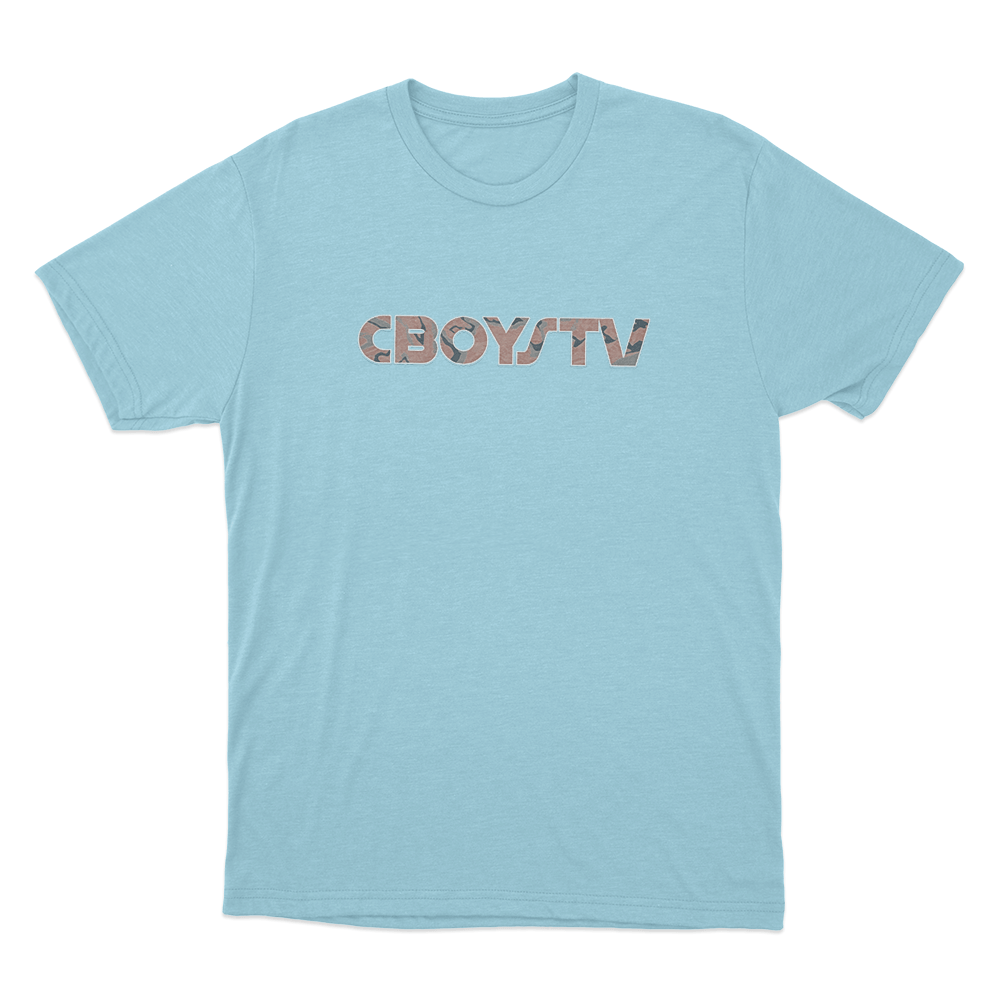 CboysTV Camo Unisex T Shirt Sky Blue CboysTV Camo Unisex T Shirt Sky Blue