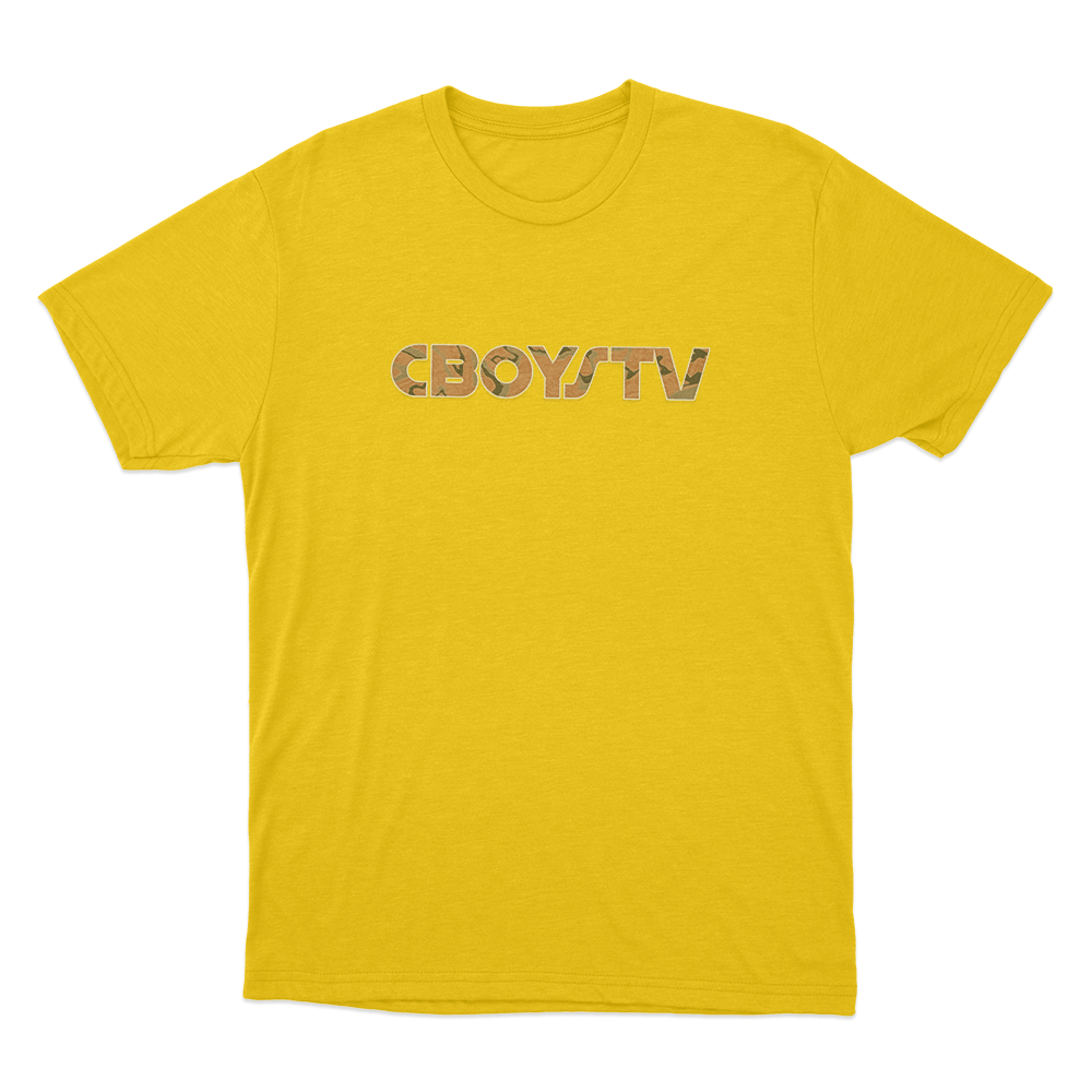 CboysTV Camo Unisex T Shirt Yellow CboysTV Camo Unisex T Shirt Yellow