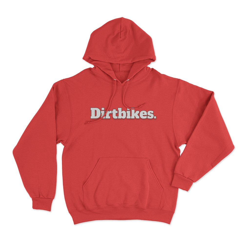 Dirtbikes. Unisex Hoodie Red Dirtbikes. Unisex Hoodie Red
