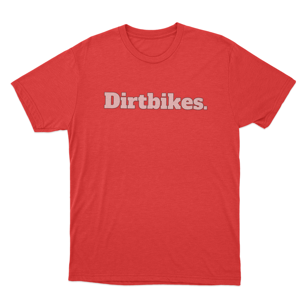 Dirtbikes. Unisex T Shirt Red Dirtbikes. Unisex T Shirt Red