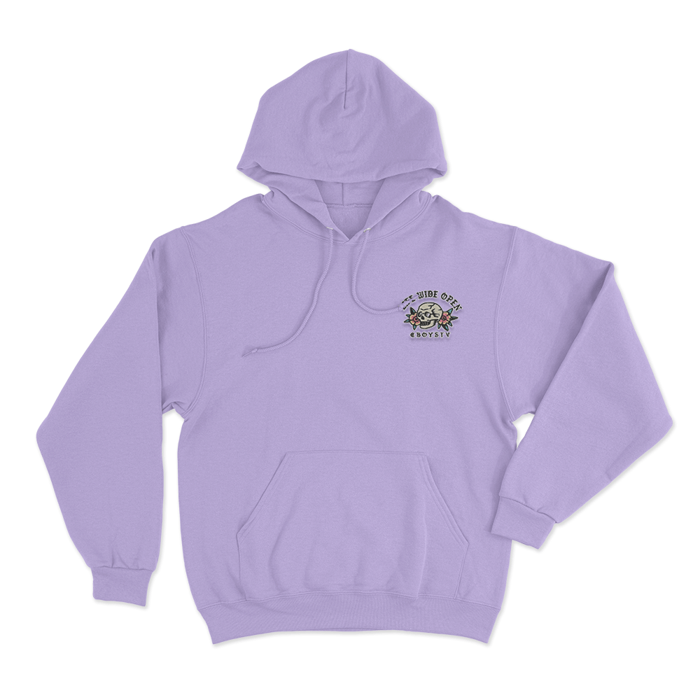Life Wide Open Skull Unisex Hoodie Purple Life Wide Open Skull Unisex Hoodie Purple