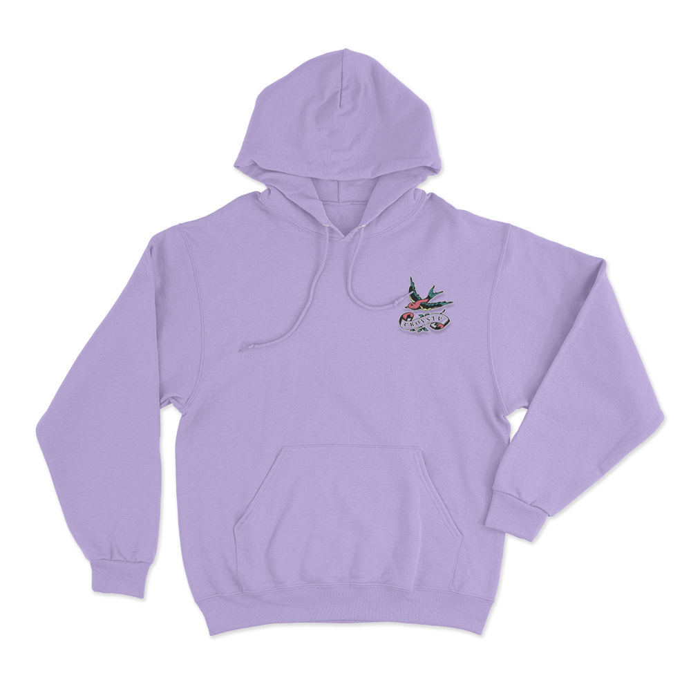 Swallow Tattoo Unisex Hoodie Purple Swallow Tattoo Unisex Hoodie Purple