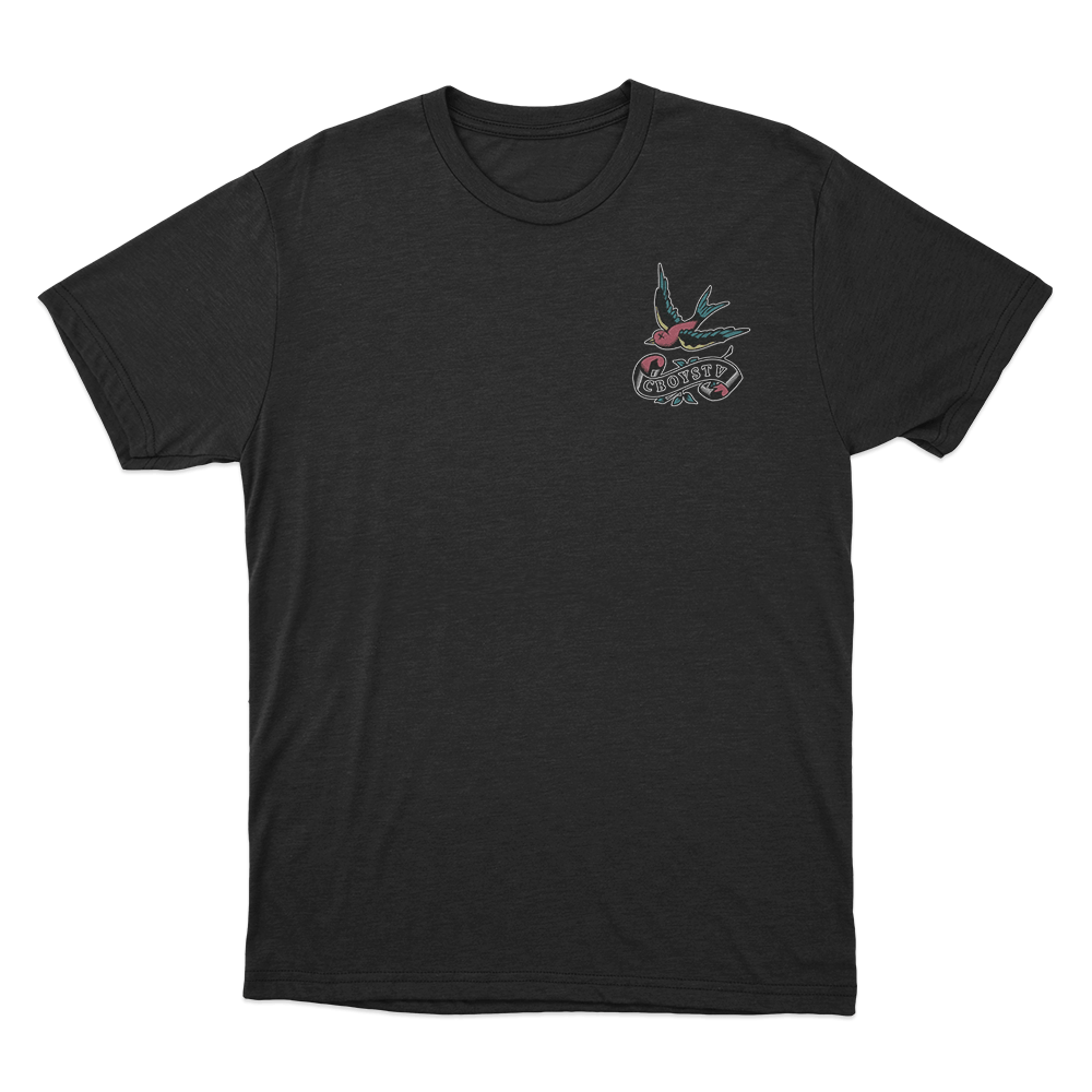 Swallow Tattoo Unisex T Shirt Black Swallow Tattoo Unisex T Shirt Black