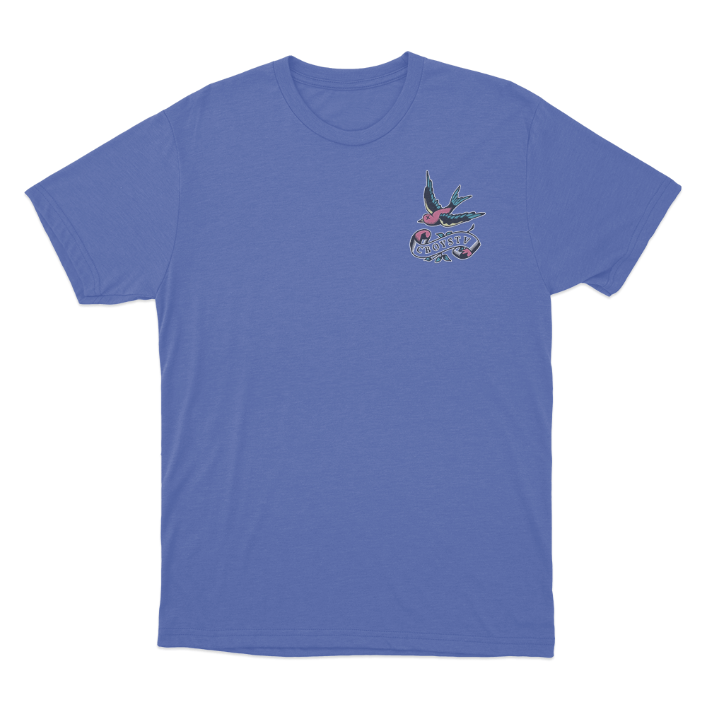 Swallow Tattoo Unisex T Shirt Blue Swallow Tattoo Unisex T Shirt Blue