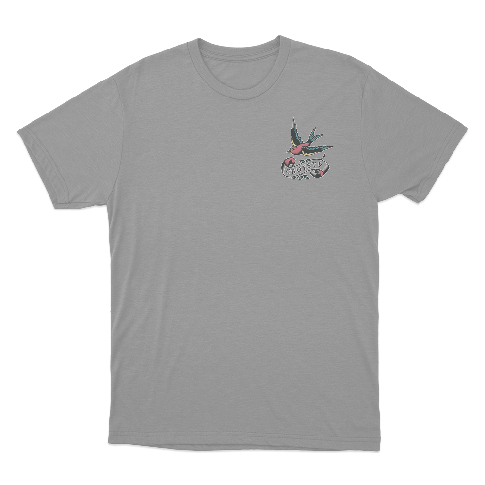 Swallow Tattoo Unisex T Shirt Grey Swallow Tattoo Unisex T Shirt Grey