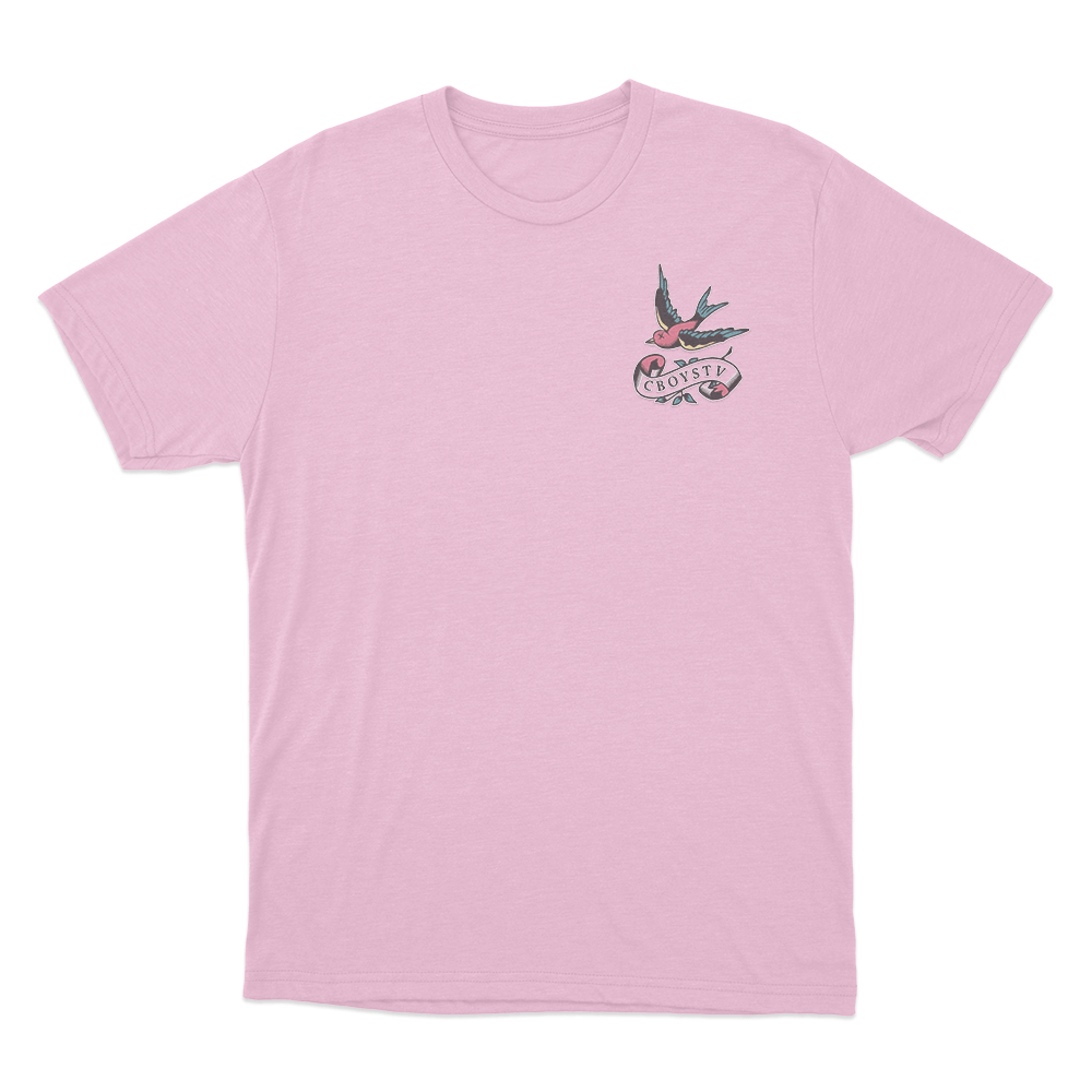 Swallow Tattoo Unisex T Shirt Pink Swallow Tattoo Unisex T Shirt Pink