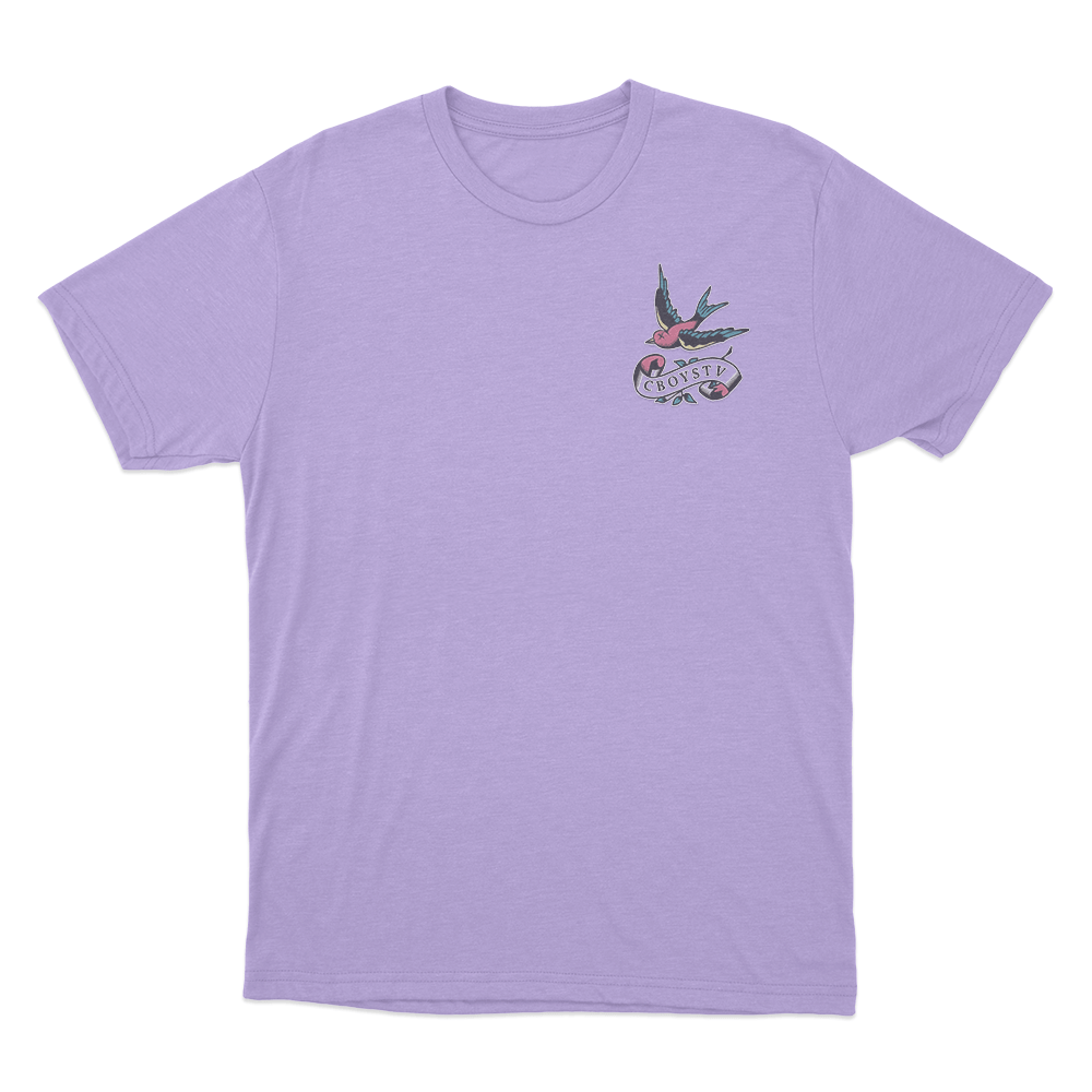 Swallow Tattoo Unisex T Shirt Purple Swallow Tattoo Unisex T Shirt Purple