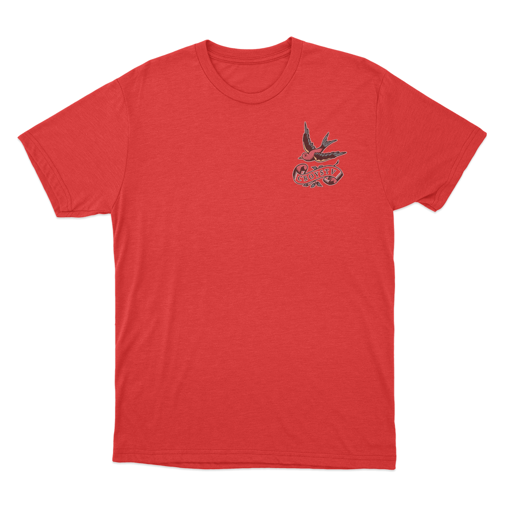 Swallow Tattoo Unisex T Shirt Red Swallow Tattoo Unisex T Shirt Red