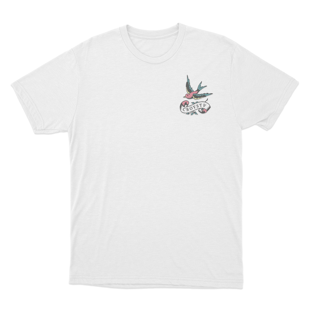 Swallow Tattoo Unisex T Shirt White Swallow Tattoo Unisex T Shirt White