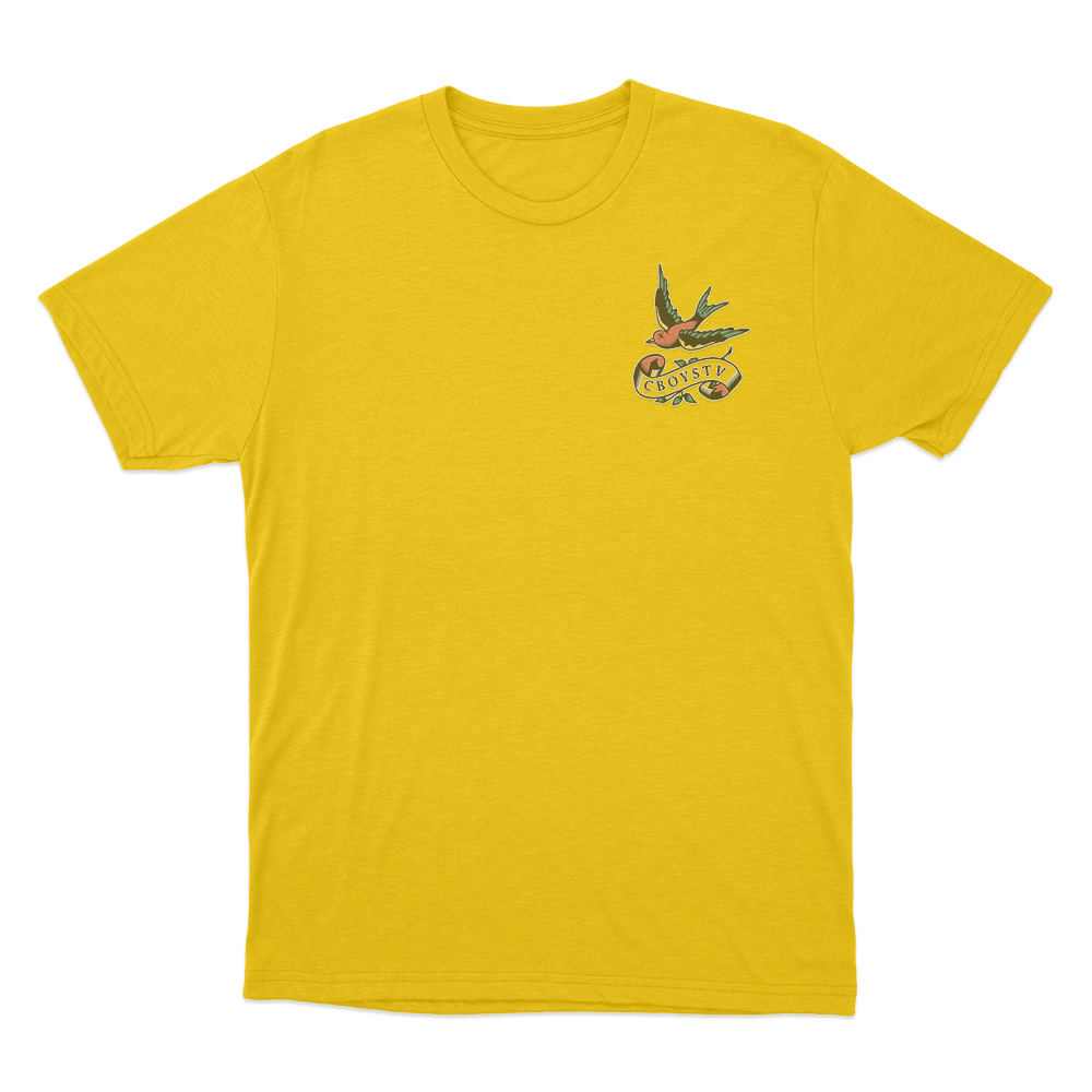 Swallow Tattoo Unisex T Shirt Yellow Swallow Tattoo Unisex T Shirt Yellow